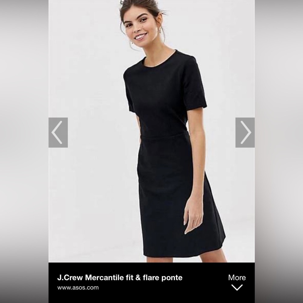 EUC J. Crew Factory Black Ponte Sheath Dress